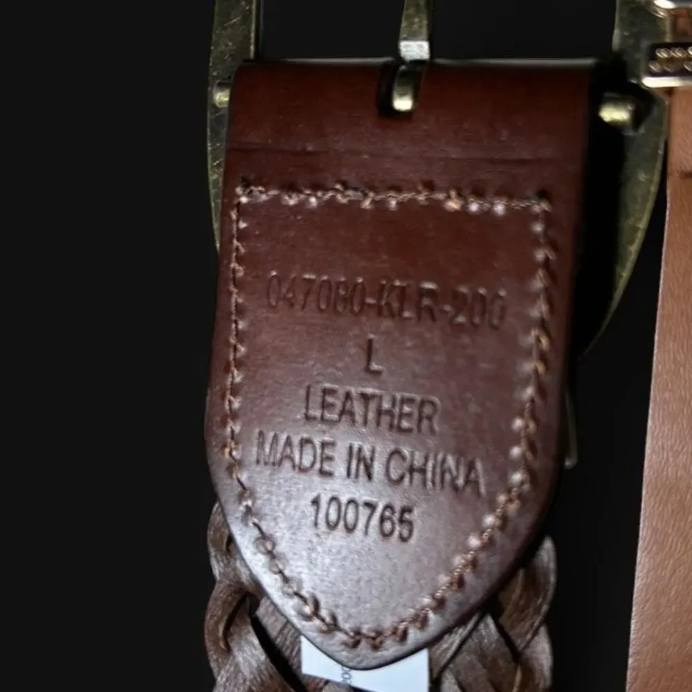 Brown belts with braided and
